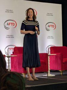Katie Brandt presents the  keynote address at AFTD's 2025 Education Conference